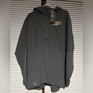 New Under Armour Marquette Rugby Half Zip Long Sleeve Lightweight Warmup Jacket
